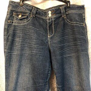 Source of Wisdom Dark Blue Boot Cut Stretch Jeans – Size 20 (NWOT)